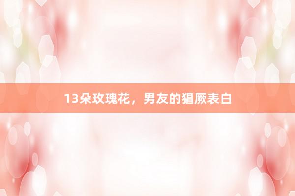 13朵玫瑰花，男友的猖厥表白
